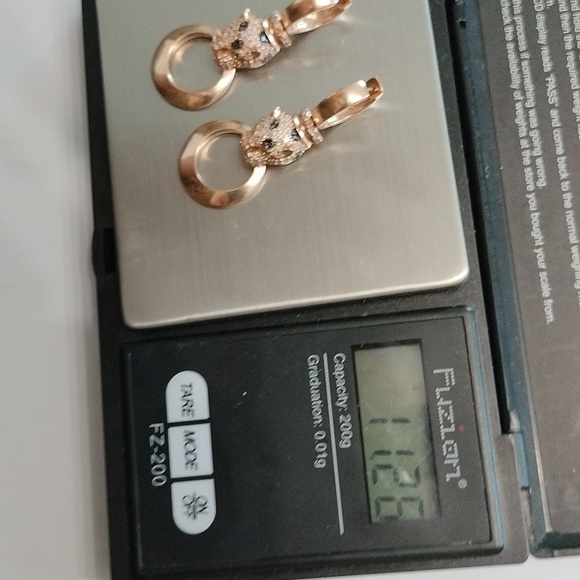 Effy 14k Rose Gold Panther Diamonds Earrings 1.75 TWC Diamond - Picture 11 of 15